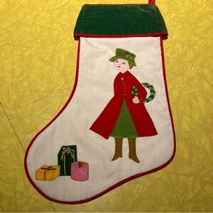 Christmas Stocking House of Hatten Vintage Appliqué Holiday Shopper Design